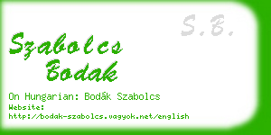 szabolcs bodak business card